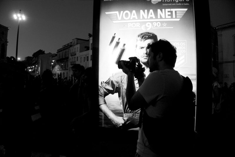 Protesters outside Portugal
